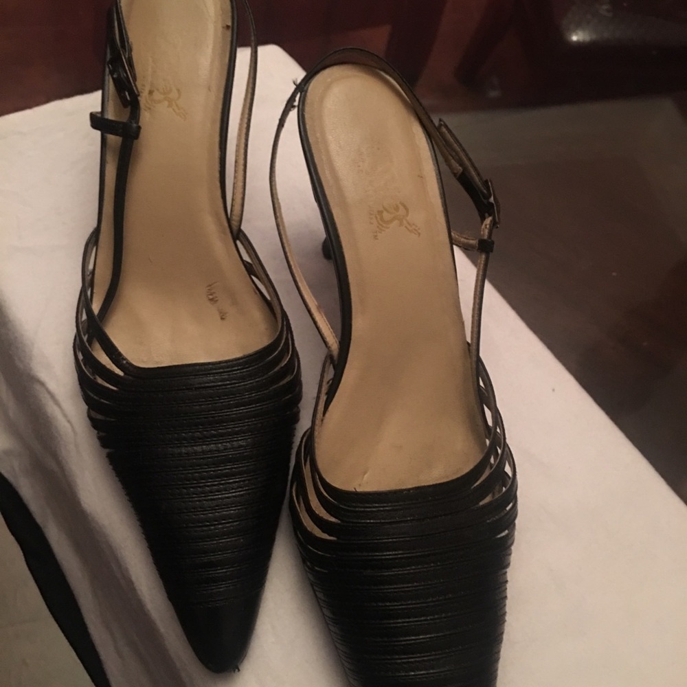 Leather Sling Back Shoes